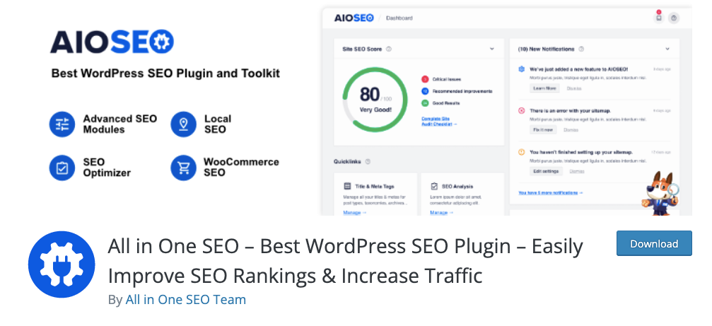 All in One SEO Pack plugin