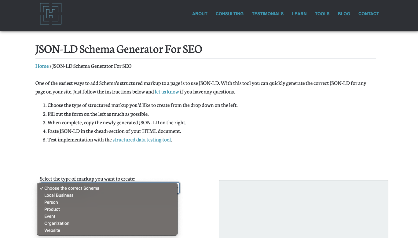 JSON-LD Schema Generator For SEO