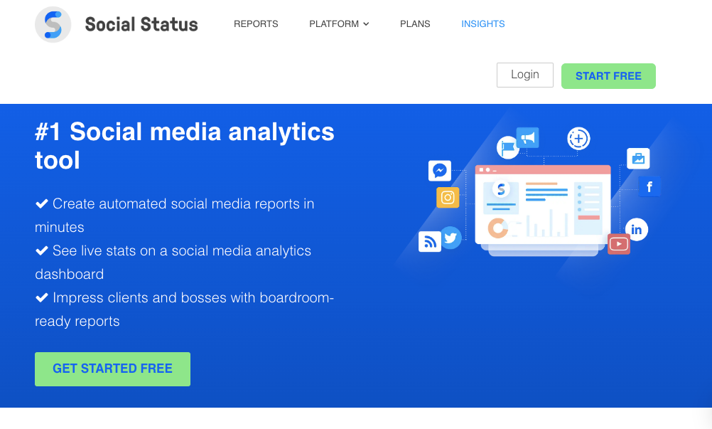 Socialstatus.io homepage