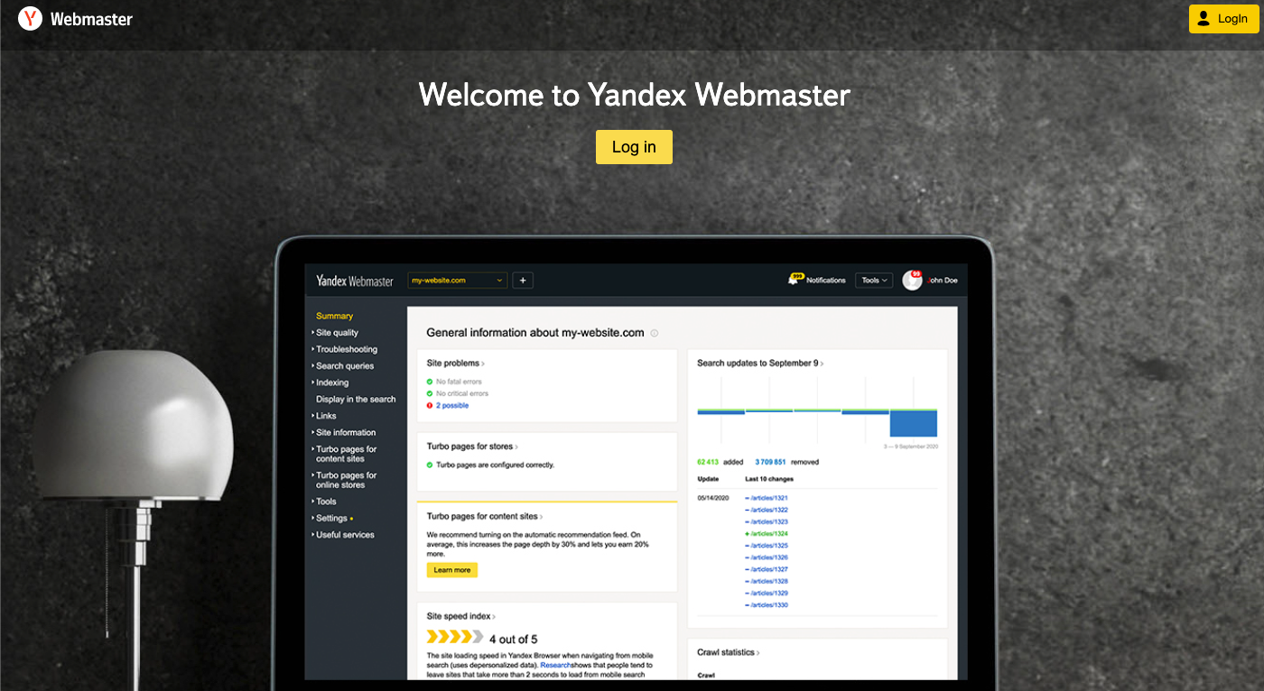 Yandex Webmaster Tools