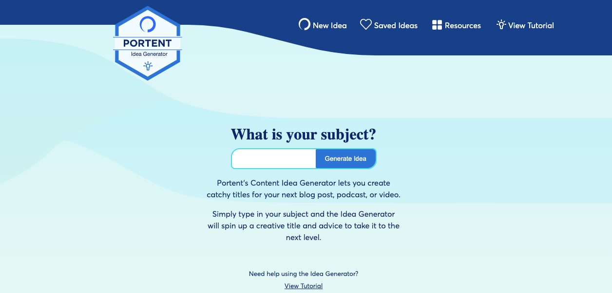 Portent’s Content Idea Generator