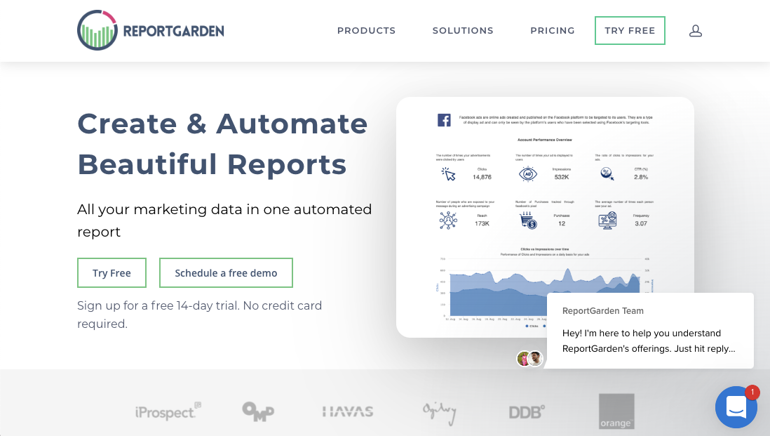 ReportGarden homepage