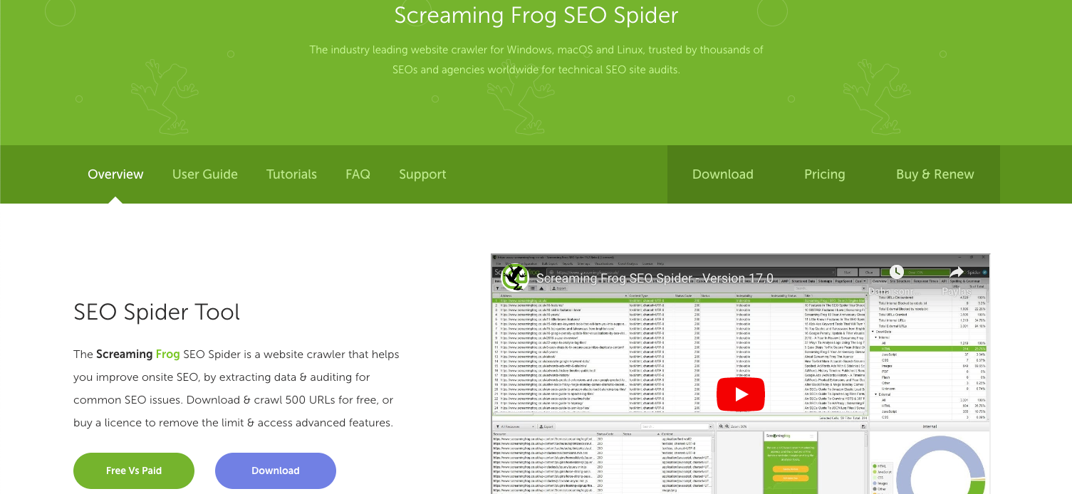 Screaming Frog SEO Spider Tool