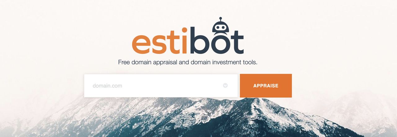 The homepage of Estibot, the PBN tool