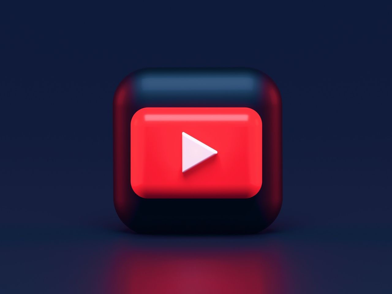 youtube logo with 3D design