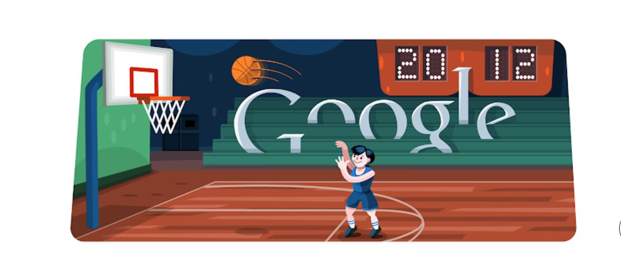 a boy playing basketball on doodle view