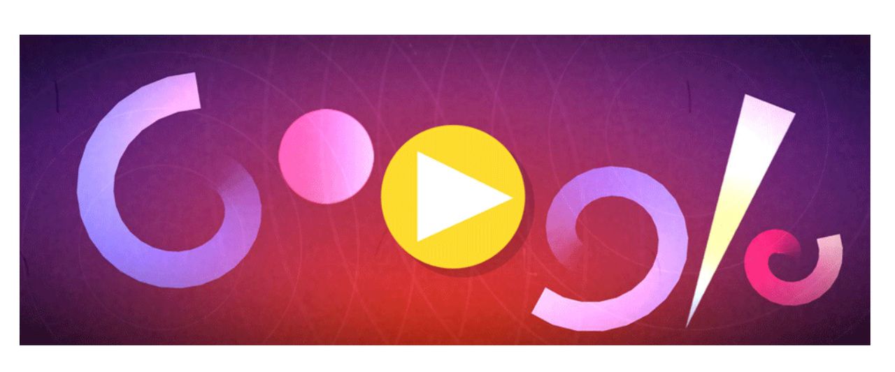 a colorful Google Doodle with Fischinger game theme