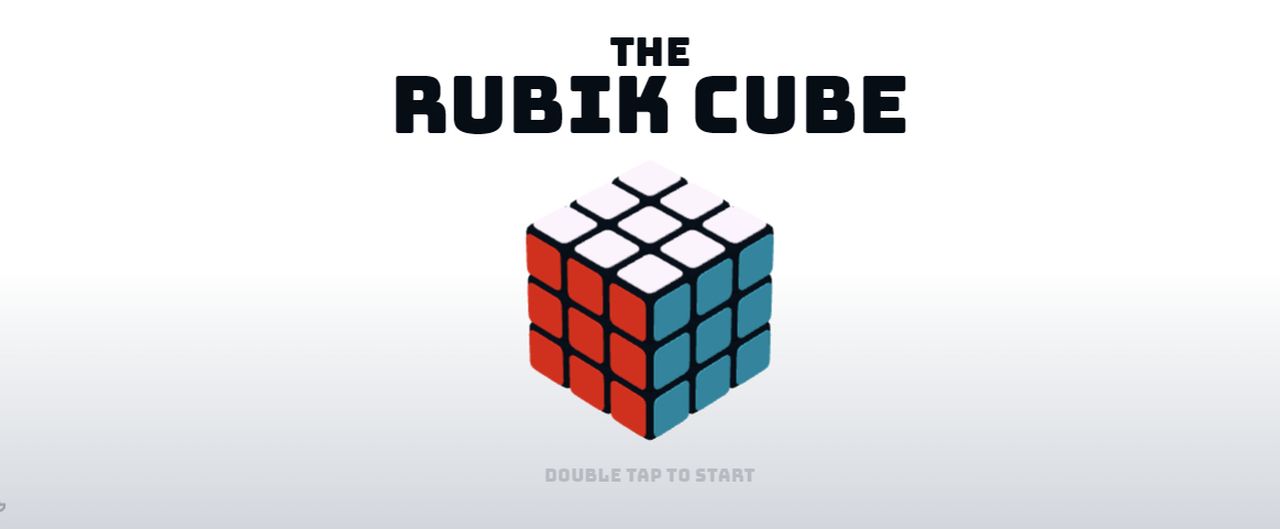 the Rubik Cube  game view with white background