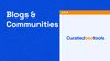 The cover image about the content title which is "Blogs & Communities" and a browser shaped graphic element