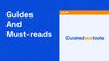 The cover image about the content title which is "Guides and Must-reads" and a browser shaped graphic element