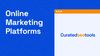 The cover image about the content title which is "Online Marketing Platforms" and a browser shaped graphic element