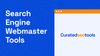 The cover image about the content title which is "Search Engine Webmaster Tools" and a browser shaped graphic element