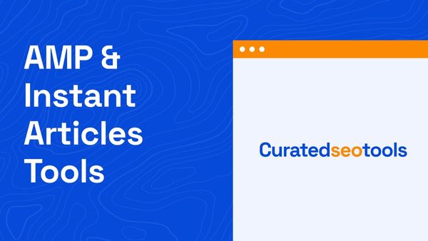 The cover image about the content title which is "AMP & Instant Articles Tools" and a browser shaped graphic element