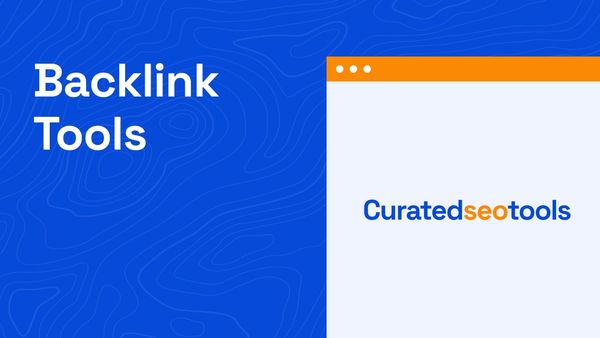 The cover image about the content title which is "Backlink Tools" and a browser shaped graphic element