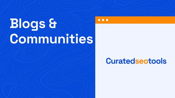 The cover image about the content title which is "Blogs & Communities" and a browser shaped graphic element
