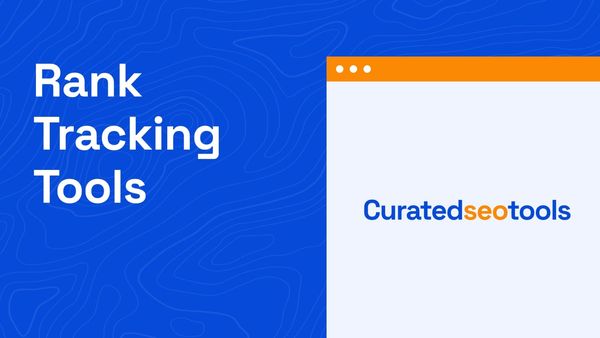 The cover image about the content title which is "Rank Tracking Tools" and a browser shaped graphic element
